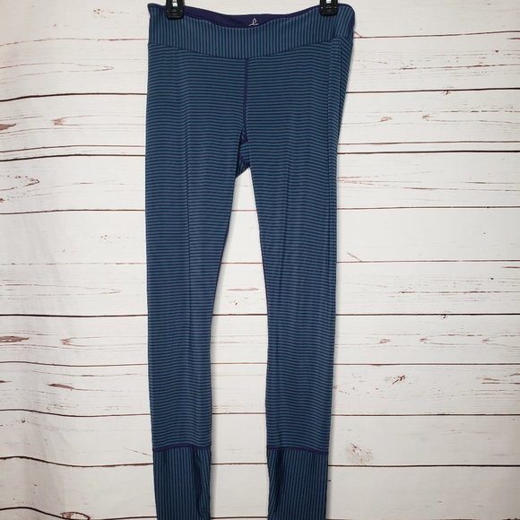 PrAna Striped Athletic Leggings - Picture 1 of 8